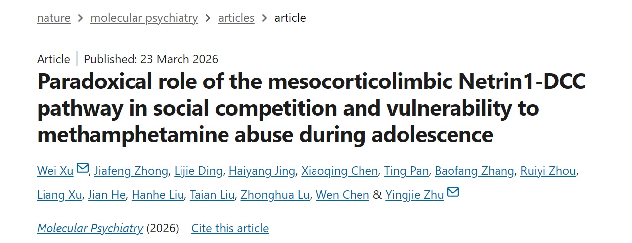 深圳理工大学团队揭秘青春期社会竞争影响成瘾易感性的分子机制